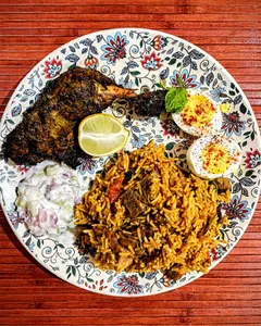 Mutton Biriyani and Hariyali Chicken